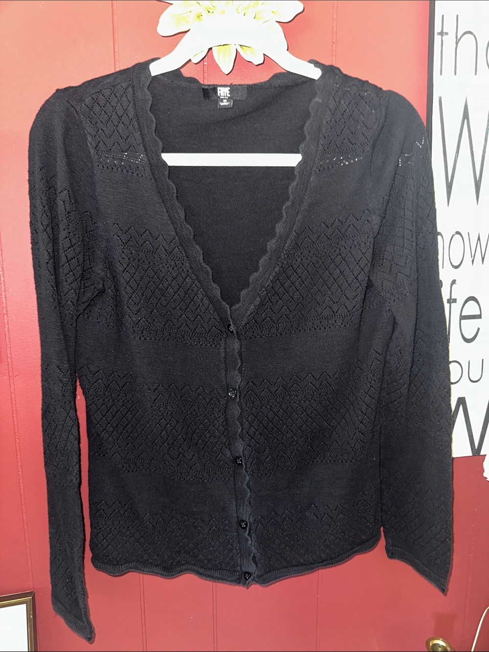 Frye Pointelle Cardigan